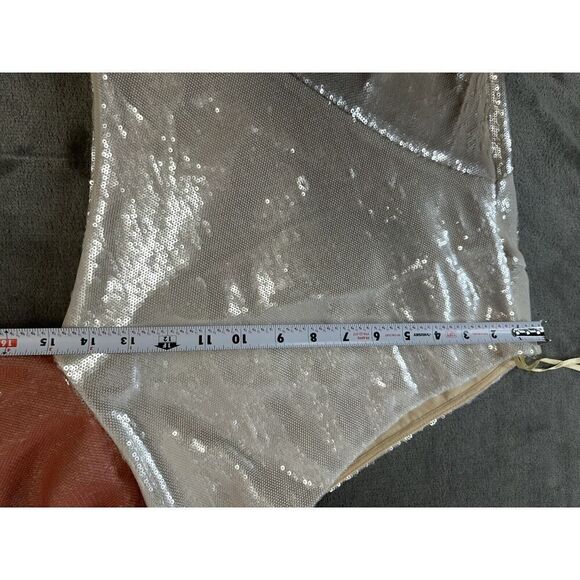 Diane Von Furstenberg BIAS STRIPE SEQUIN ONE SHOULDER SHEATH DRESS sz 4 - Picture 6 of 16